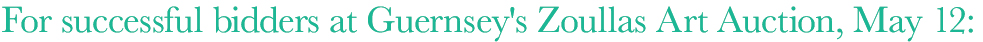 For successful bidders at Guernsey's Zoullas Art Auction, May 12: